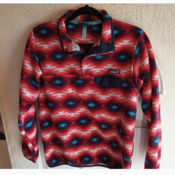Patagonia Synchilla Snap Fleece Pullover Aztec Southwestern Navajo Women's (M) - Picture 1 of 16